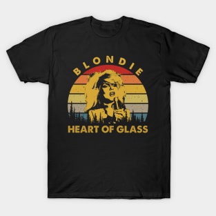 Funny Vintage Heart Of Glass Classic Music T-Shirt